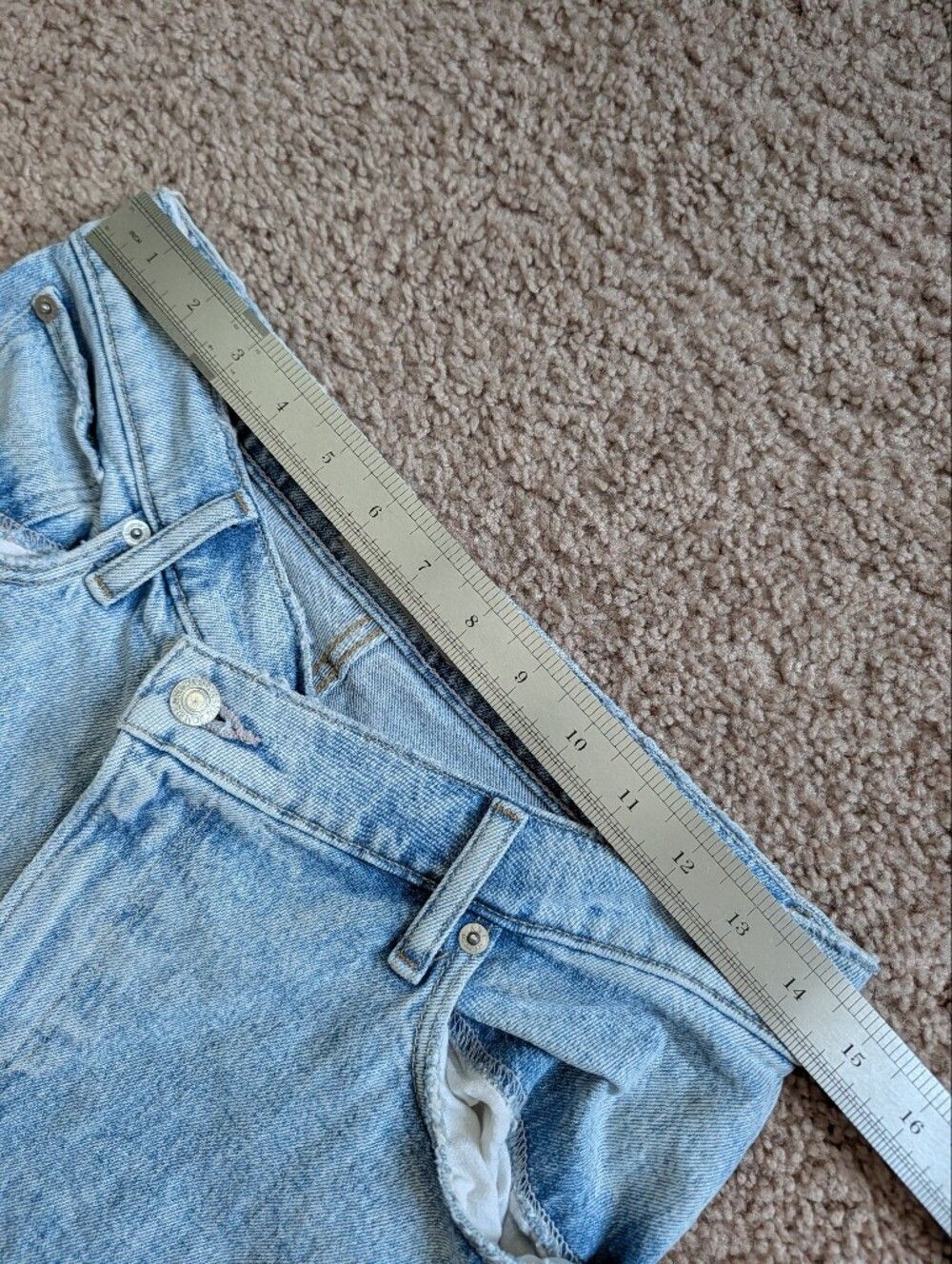 Abercrombie Womens Blue Ultra High Rise 90s Straight Criss Cross Jeans Size 29/8 - Picture 12 of 16